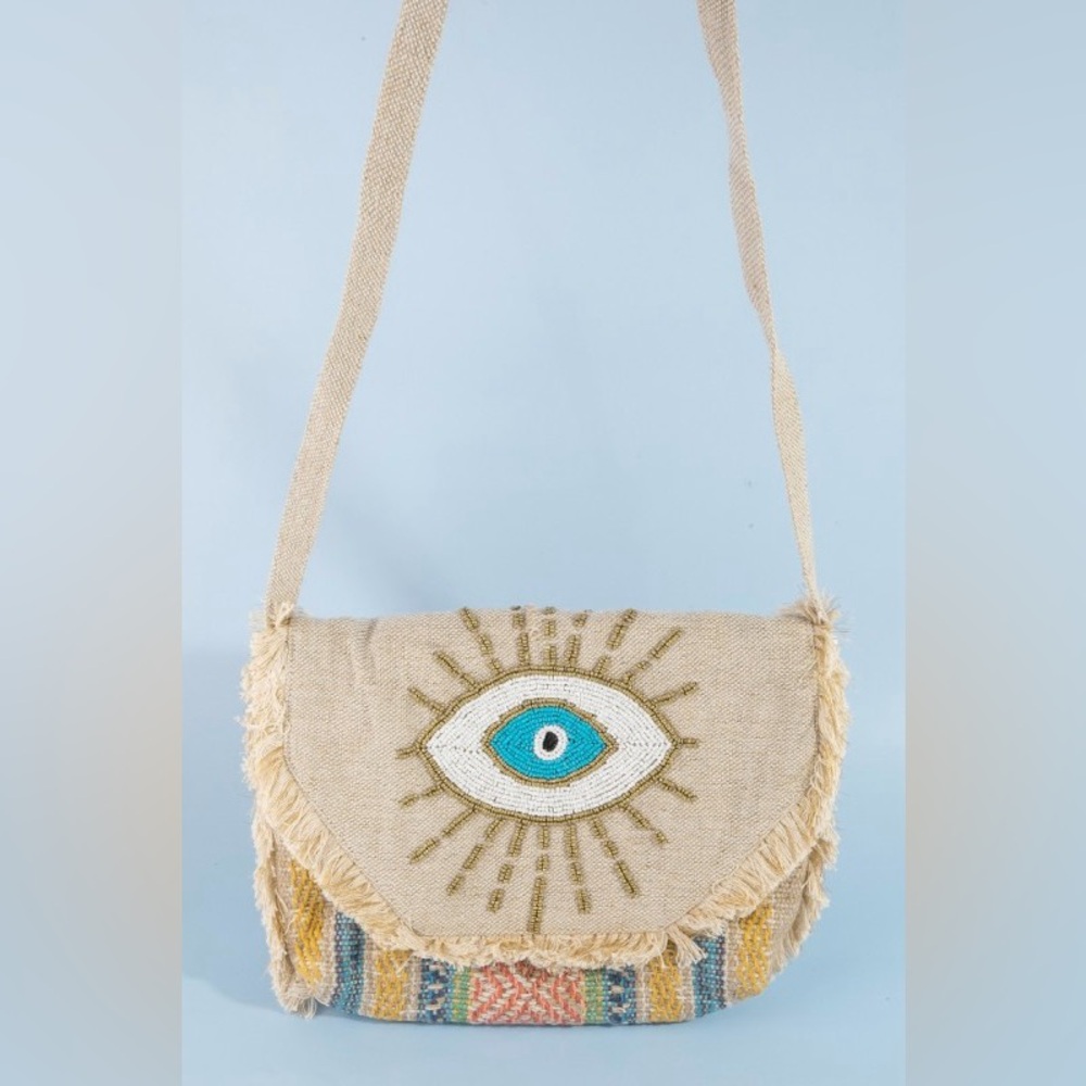 Evil Eye Beaded Crossbody Bag - Picture 2 of 4
